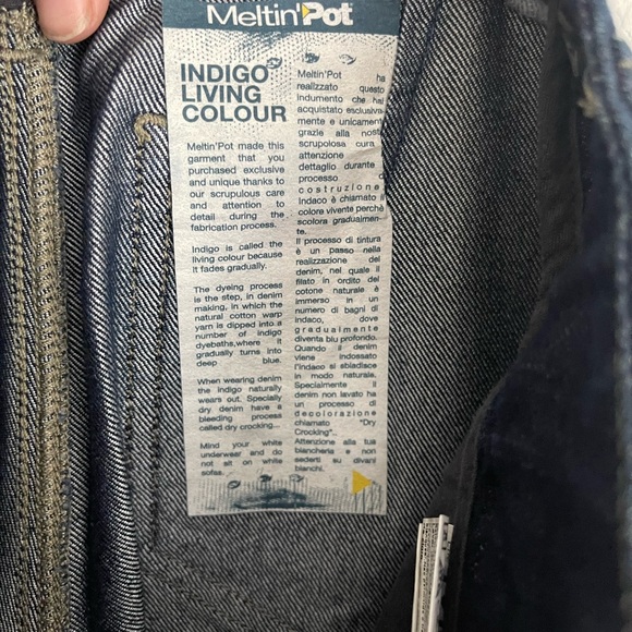 Meltin Pot Dark Blue Flare Jeans - Picture 9 of 10